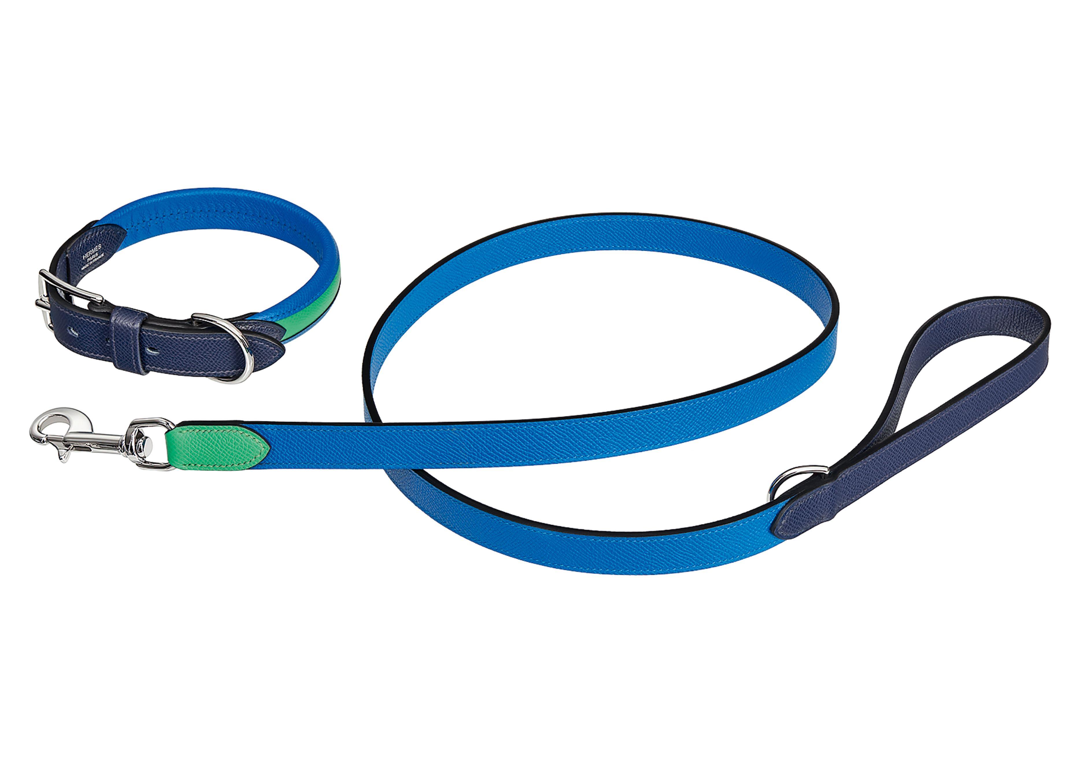 Obroża i smycz Hermès ze skóry Epsom